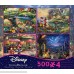 Ceaco Thomas Kinkade The Disney Collection Multipack 4 in 1 Puzzle 500 Piece Each B07B4SM3WD